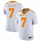 Tennessee Volunteers 7 Rashaan Gaulden White Nike College Football Jersey Dzhi,baseball caps,new era cap wholesale,wholesale hats